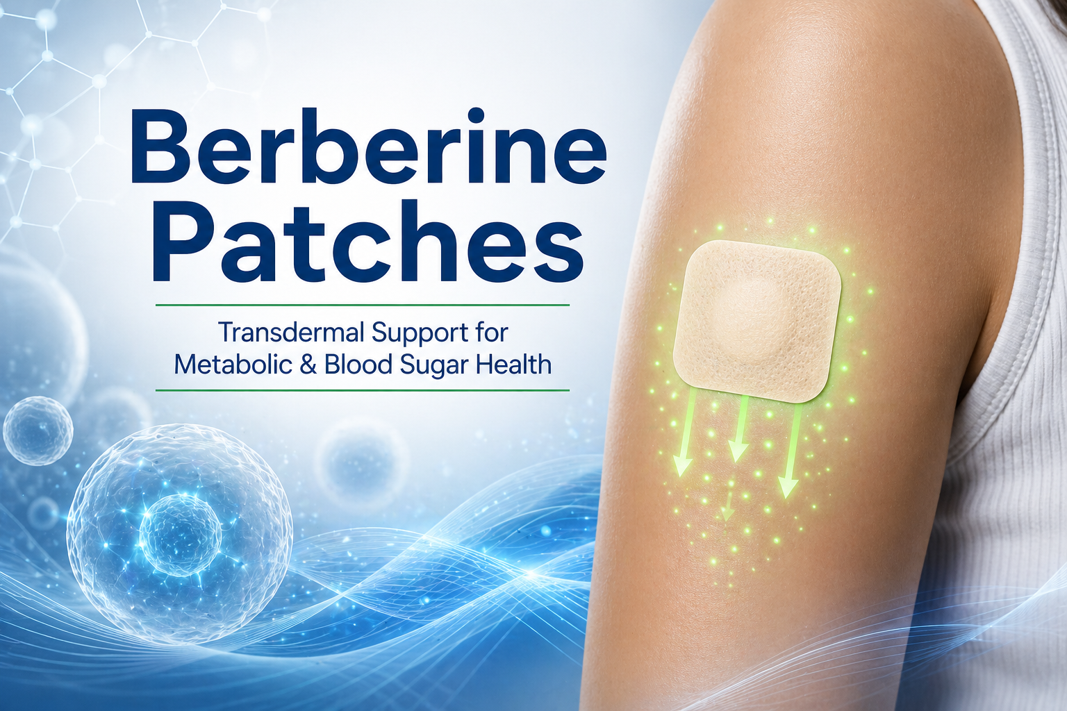 berberine patches transdermal supplement concept