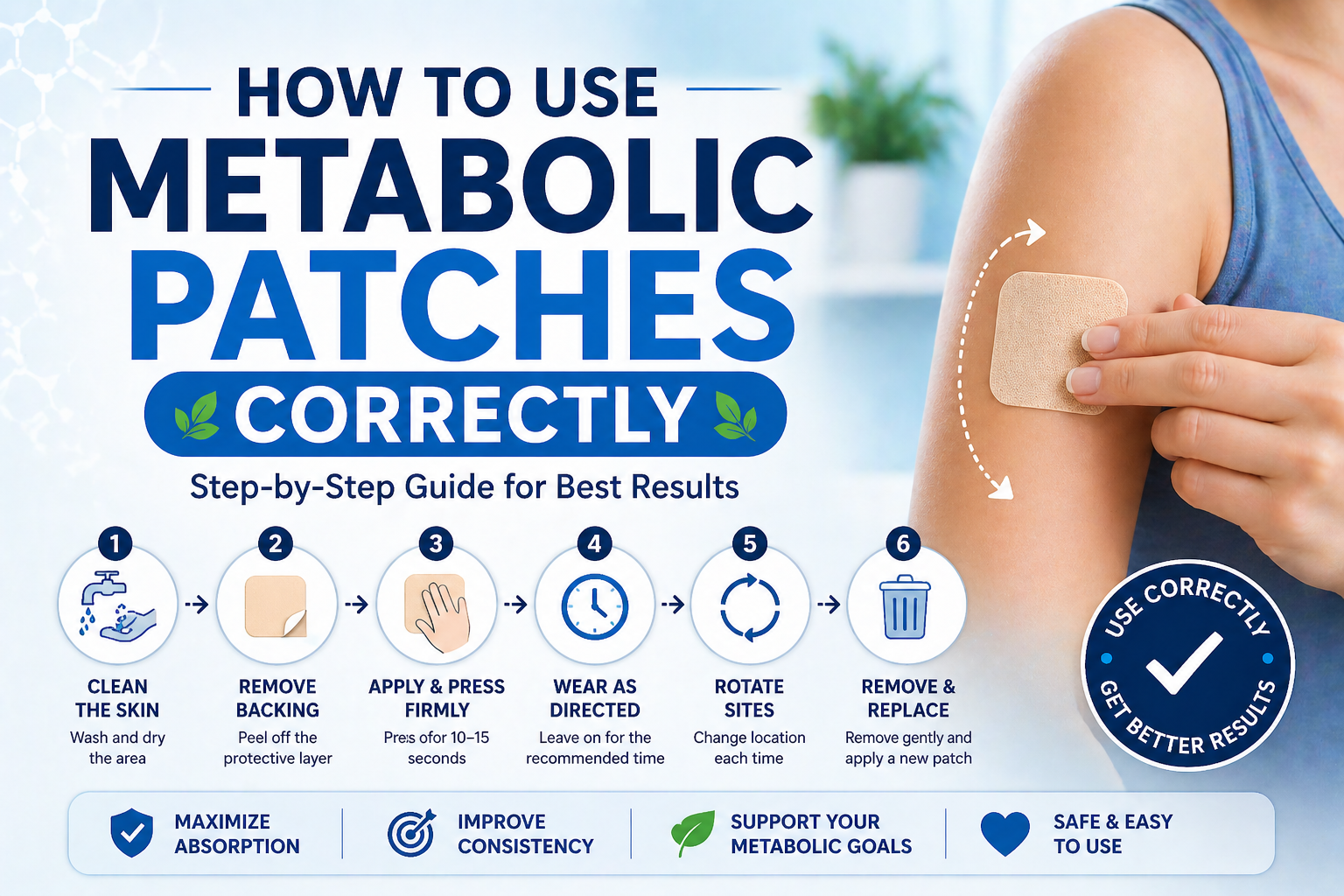 how to use metabolic patches correctly illustration