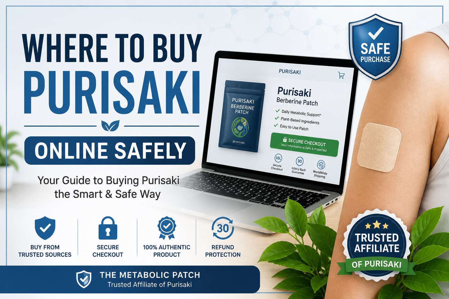 Where to buy Purisaki online safely through The Metabolic Patch trusted affiliate link
